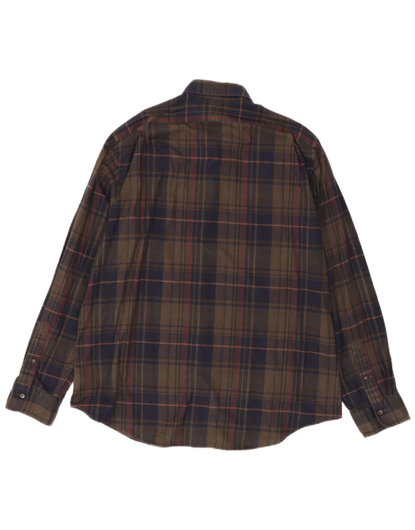 POLO RALPH LAUREN Męska koszula flanelowa 2XL, brązowa, bawełniana w kratę