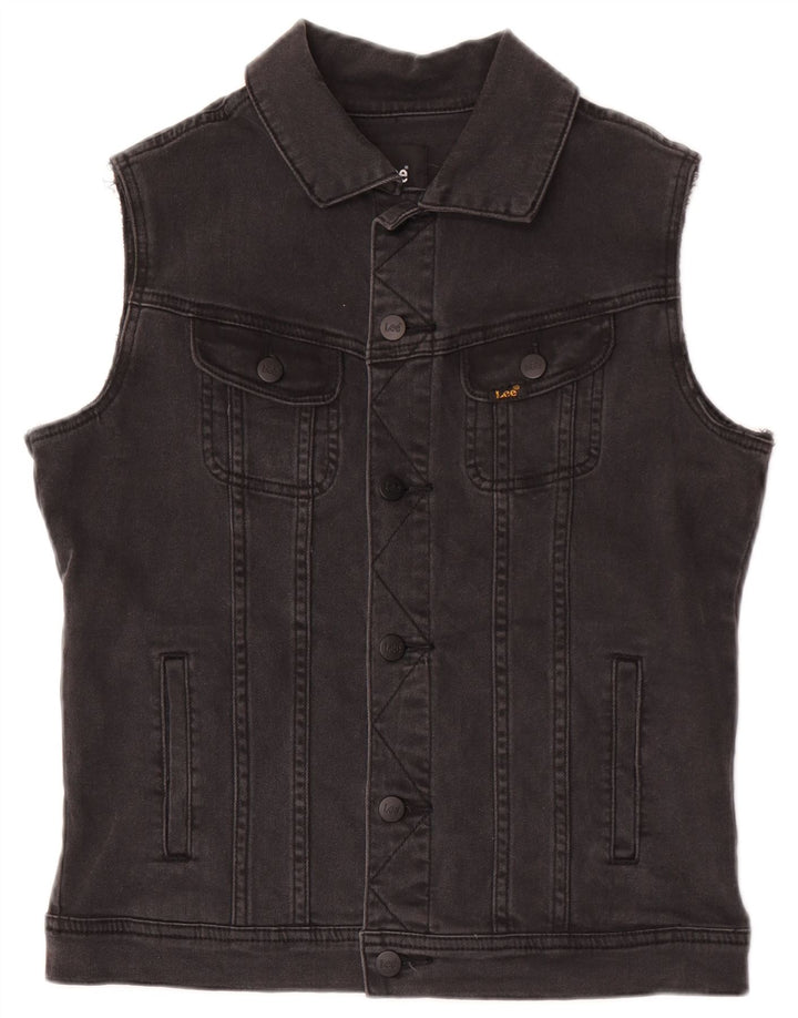 Męska kamizelka jeansowa Lee UK 36 Small, szara, bawełniana