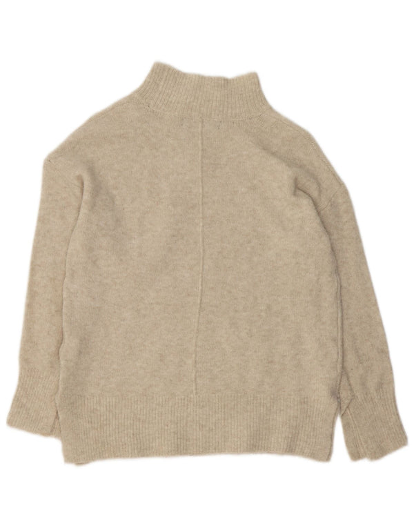 Sweter damski Zara z golfem UK 10 Small Beżowy Akryl