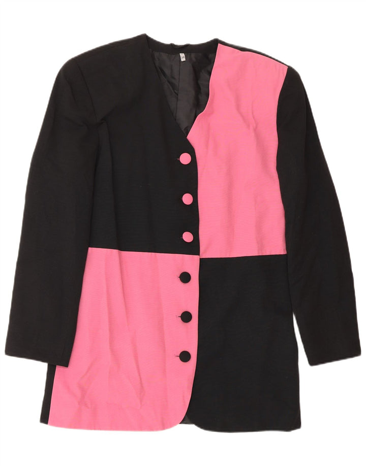 Damska marynarka o przedłużonym kroju VINTAGE UK 12 w kolorze średniej czerni