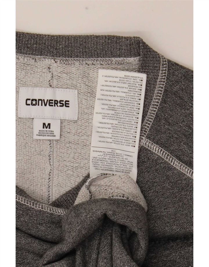 Męska bluza Converse z grafiką, średnioszara, bawełniana