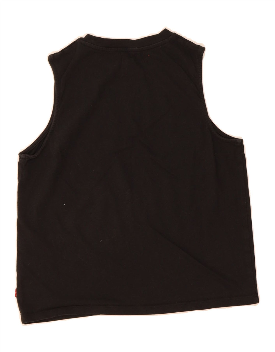 LEVI'S Womens Crop Graphic Vest Top UK 10 Small Black Cotton Vintage Levi's and Second-Hand Levi's from Messina Hembry 