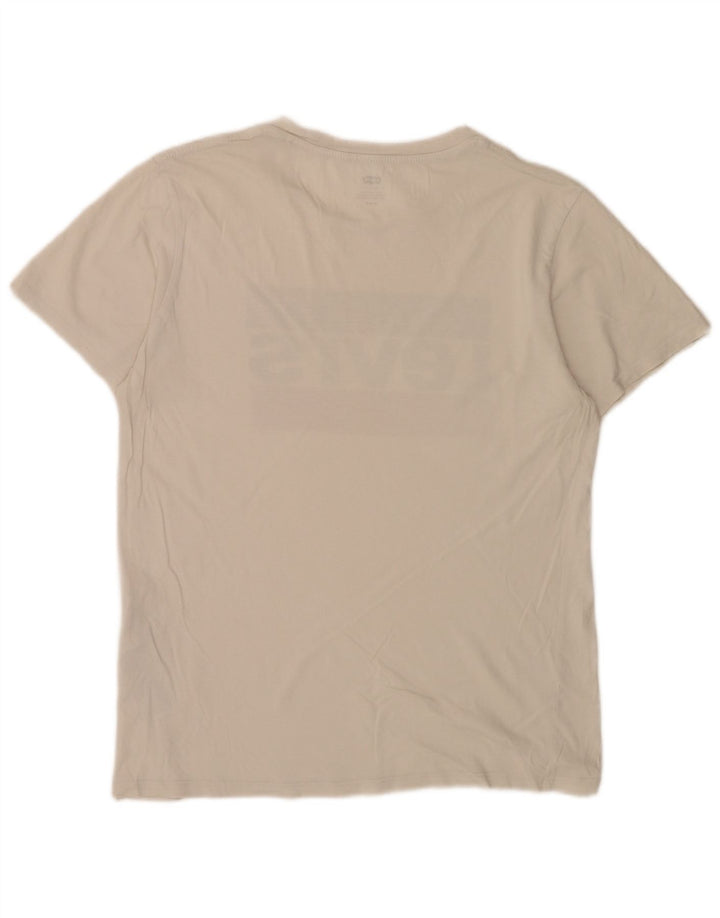 Męska koszulka z grafiką Levi's Top, bawełna w kolorze średniej bieli