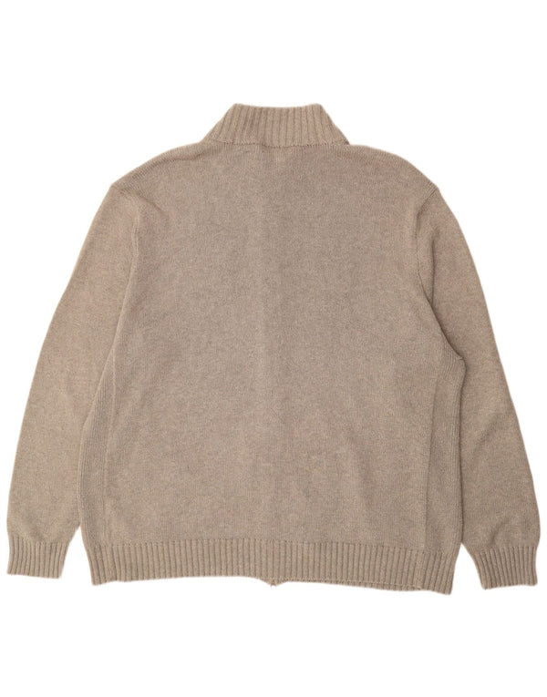 POLO RALPH LAUREN Męski wysoki sweter kardigan 3XL Beżowa bawełna