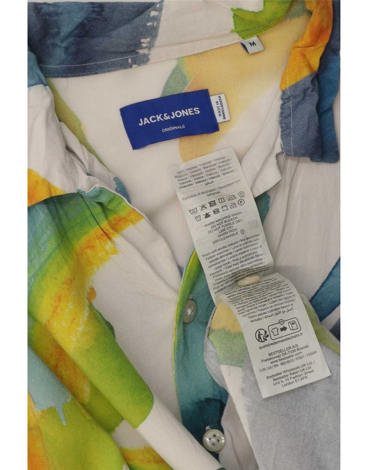 Jack & Jones Męska koszula z krótkim rękawem w abstrakcyjny wzór, średnia wielokolorowa