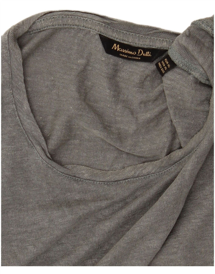 Męska koszulka T-shirt MASSIMO DUTTI XL, szara