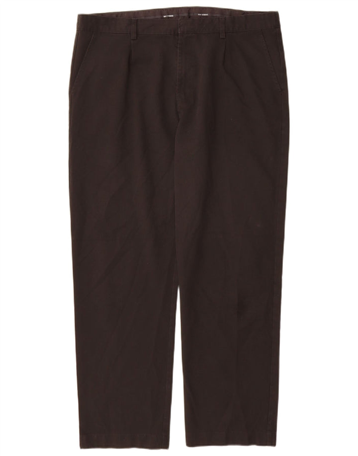 Męskie proste spodnie chino Marks & Spencer W36 L29 Czarny poliester
