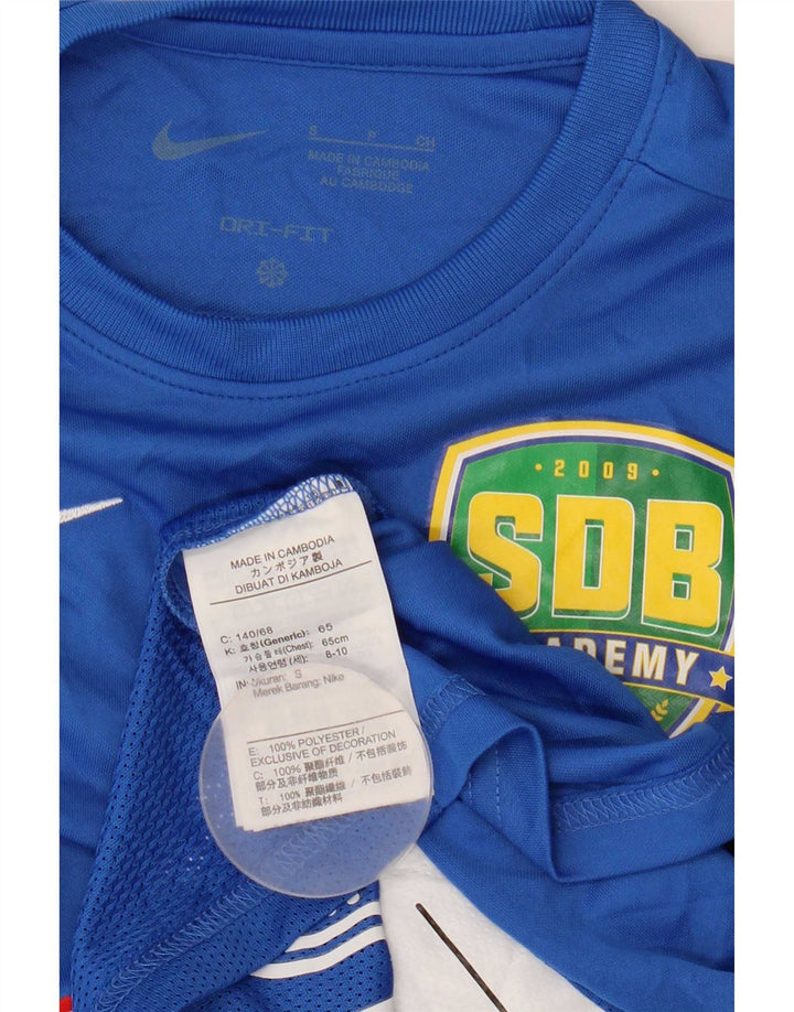 Chłopięcy T-shirt Nike Dri Fit z grafiką, 8-9 lat, mały, niebieski poliester