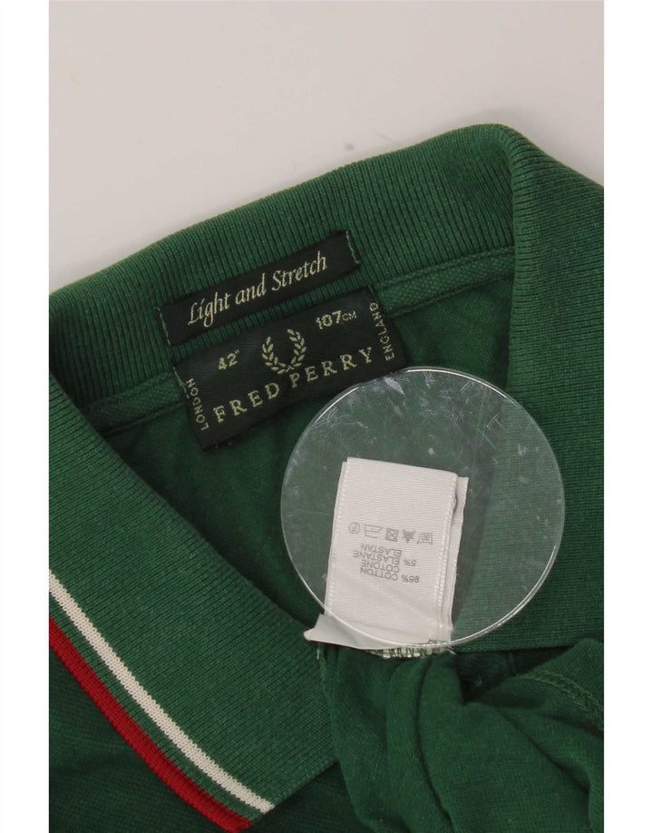 Męska koszulka polo Fred Perry, bawełniana w średnie zielone paski