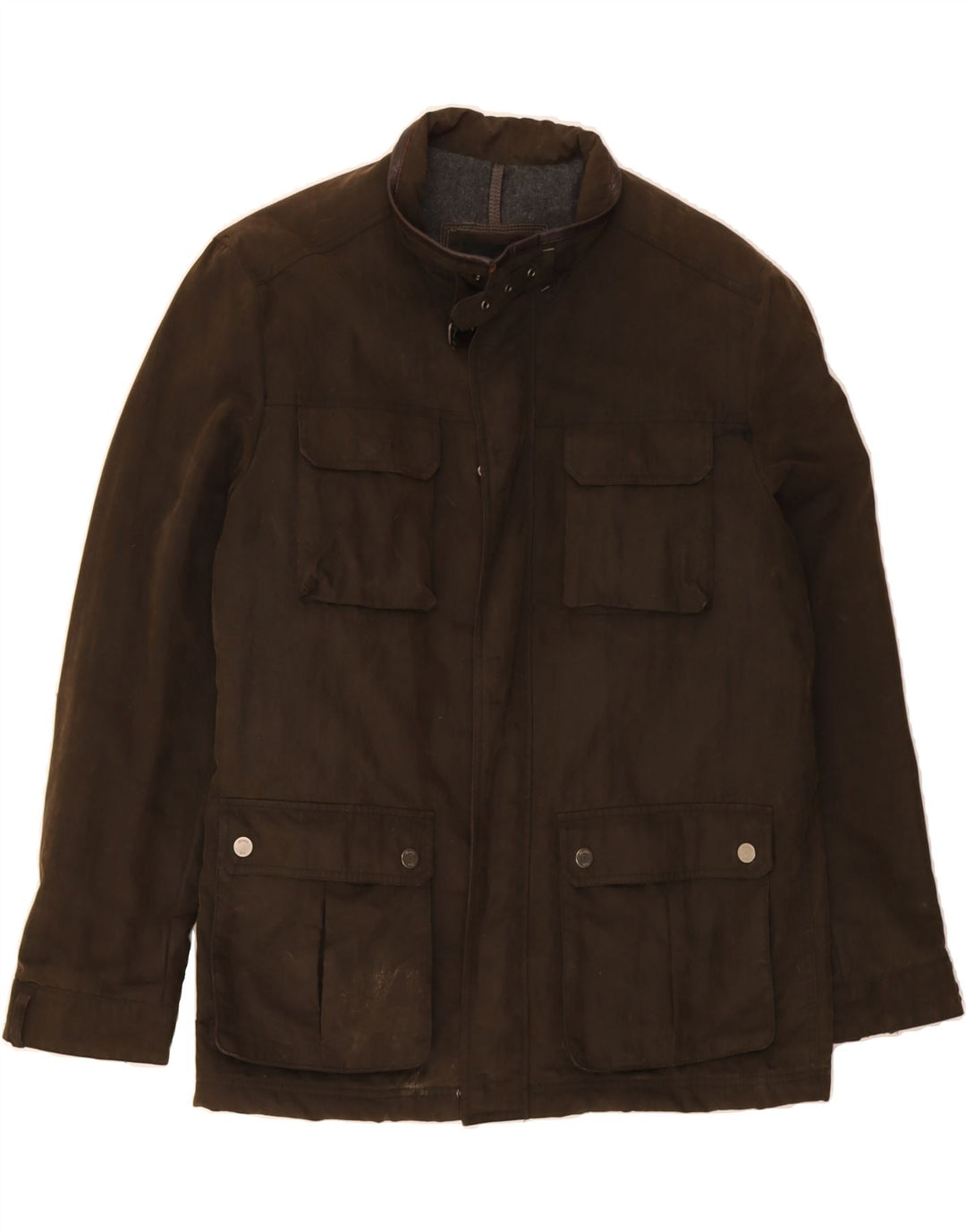 Kurtka męska MASSIMO DUTTI z woskowanej bawełny UK 44 2XL brązowa