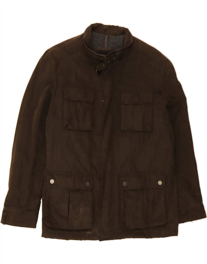 Kurtka męska MASSIMO DUTTI z woskowanej bawełny UK 44 2XL brązowa
