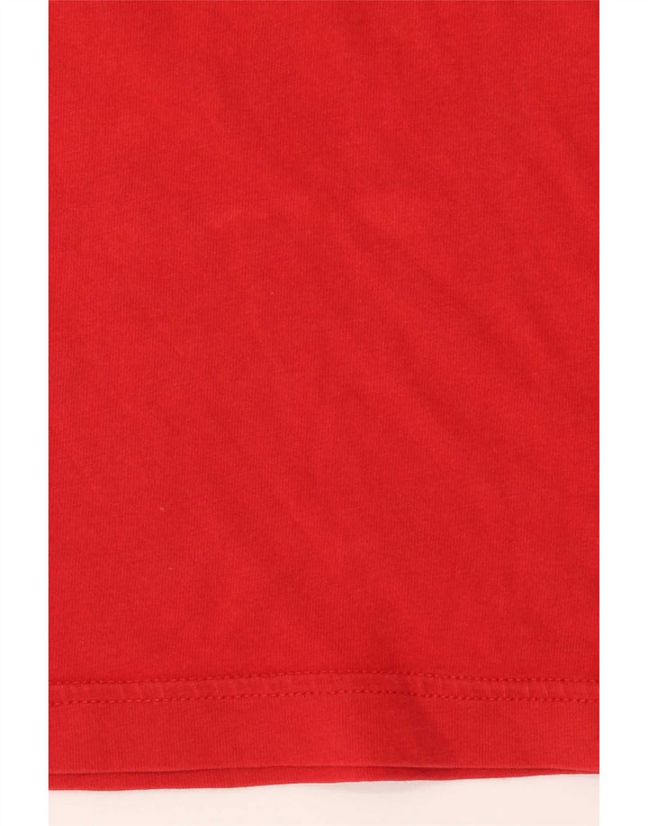 Adidas Męski T-shirt Top Średni Czerwony Bawełniany