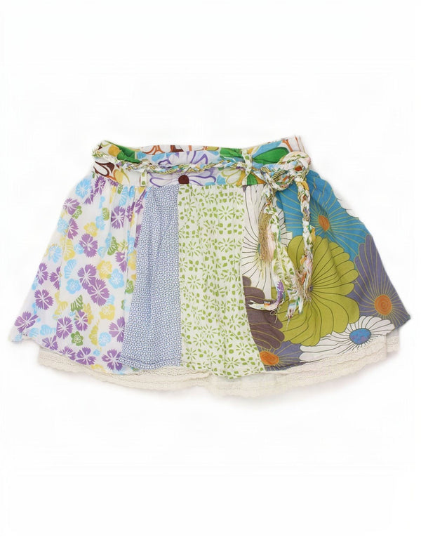 Damska spódniczka mini Desigual EU 34 XS W26 wielobarwna w kwiaty