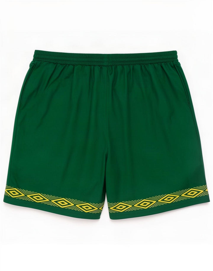 Męskie spodenki sportowe Umbro z grafiką, duże, zielone, geometryczne, poliester