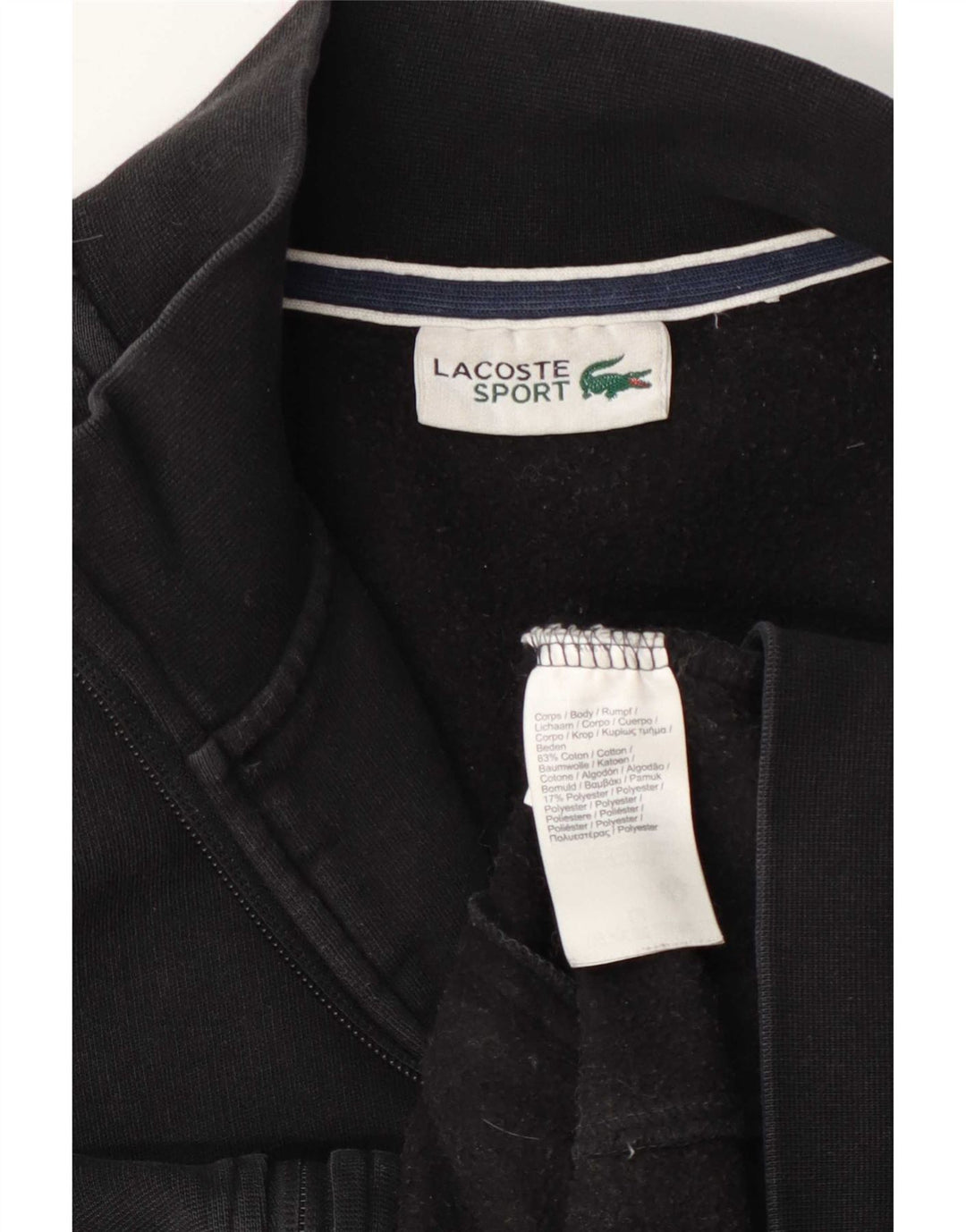 Lacoste Męska bluza dresowa, średnia czarna, bawełniana