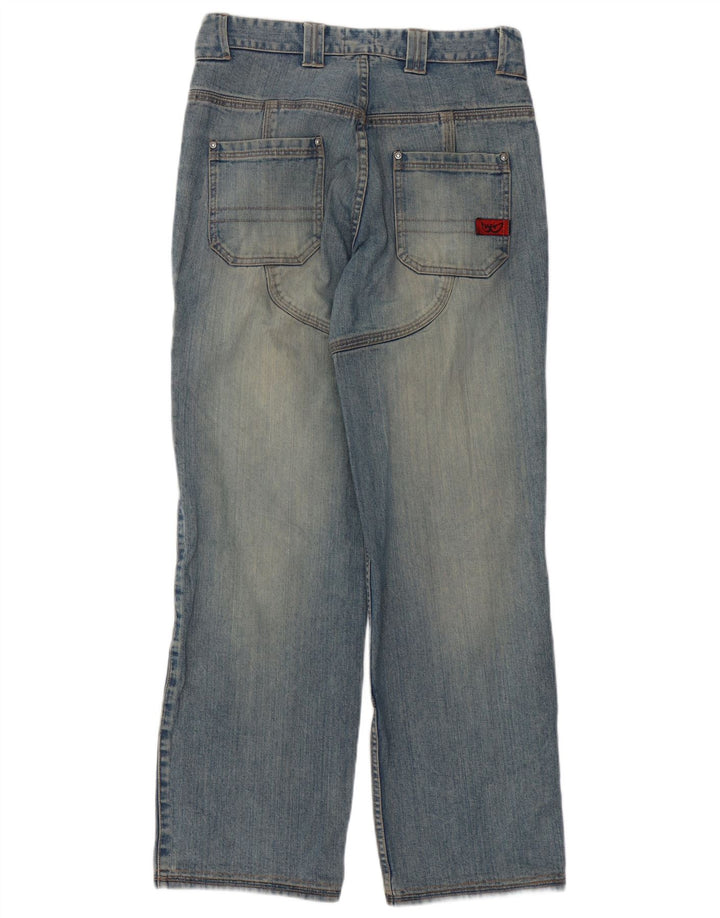 Męskie dżinsy Suomy Motorstyle Graphic Straight Medium W32 L32 Niebieskie bawełniane