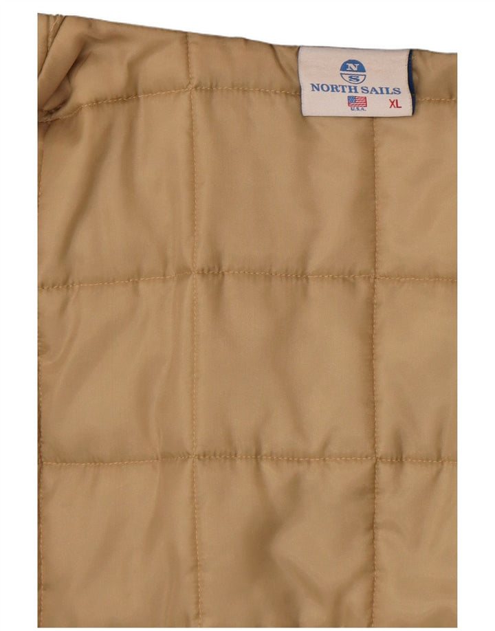 Męska ocieplana kurtka z kapturem North Sails UK 42 XL, beżowa