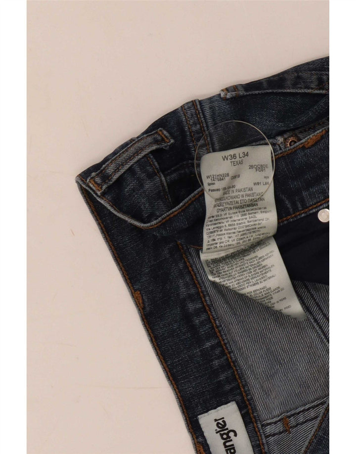 Męskie jeansy Wrangler Texas Straight W36 L34 Niebieskie, bawełniane