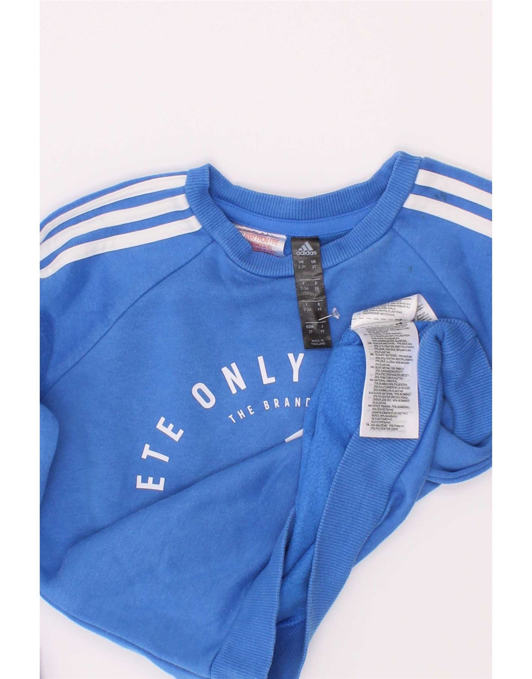 Bluza chłopięca Adidas z grafiką, 2-3 lata, niebieska bawełna