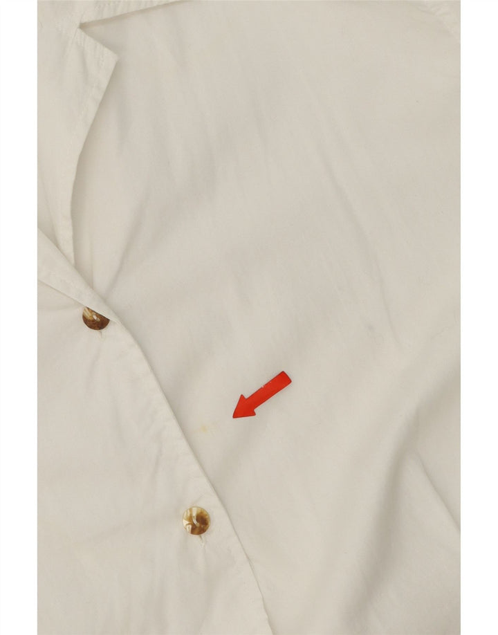 BENETTON Womens Shirt IT 44 Medium White Cotton Vintage Benetton and Second-Hand Benetton from Messina Hembry 