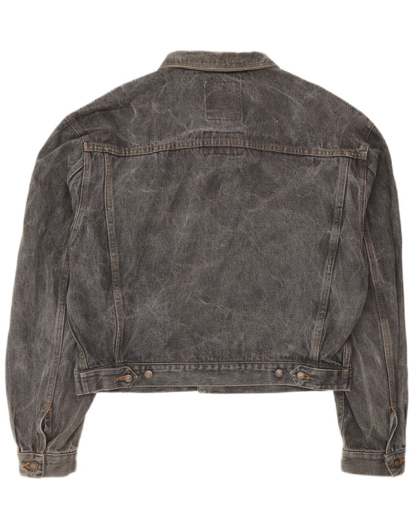 Tavarner Womens Denim Jacket UK 14 Medium Grey Cotton