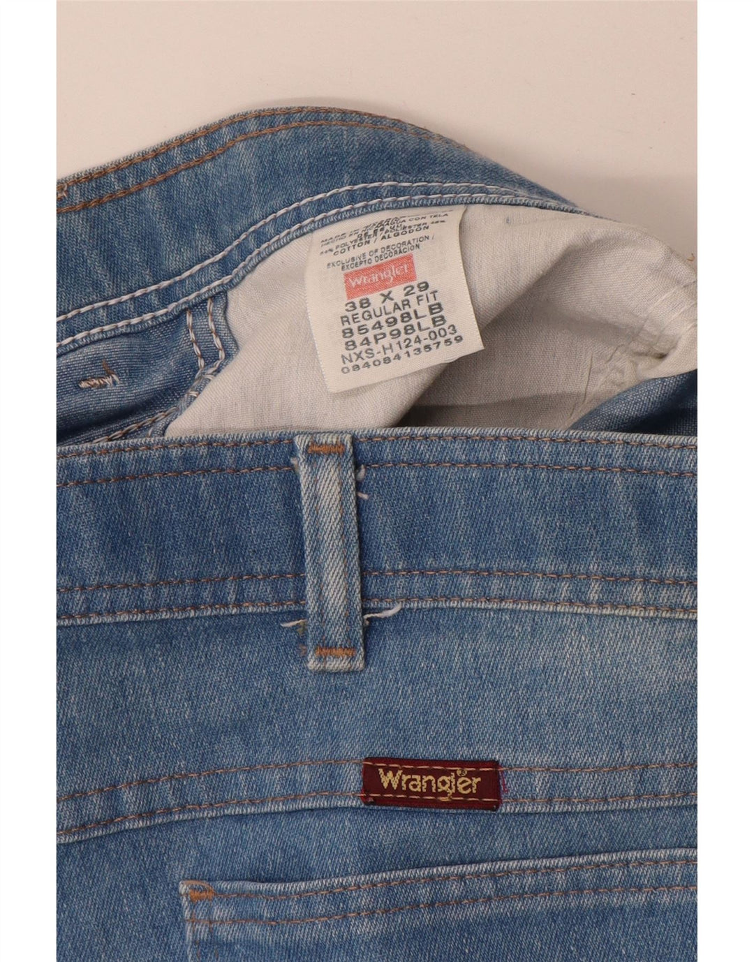 WRANGLER Męskie proste dżinsy o regularnym kroju W38 L29 Niebieski poliester