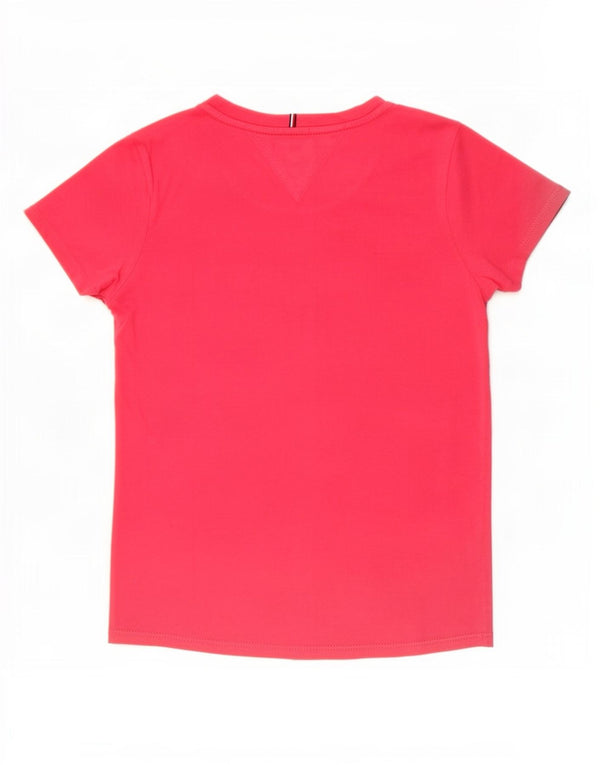 Dziewczęcy T-shirt z grafiką Tommy Hilfiger 11-12 lat, czerwona bawełna