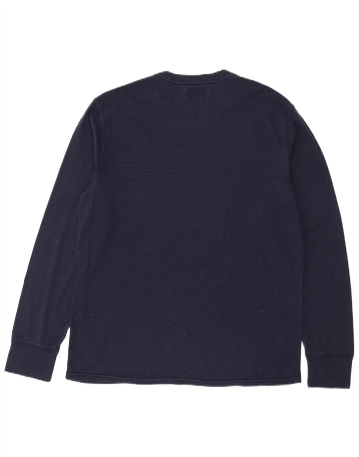 Koszulka męska Polo Ralph Lauren z długim rękawem, średnia, granatowa