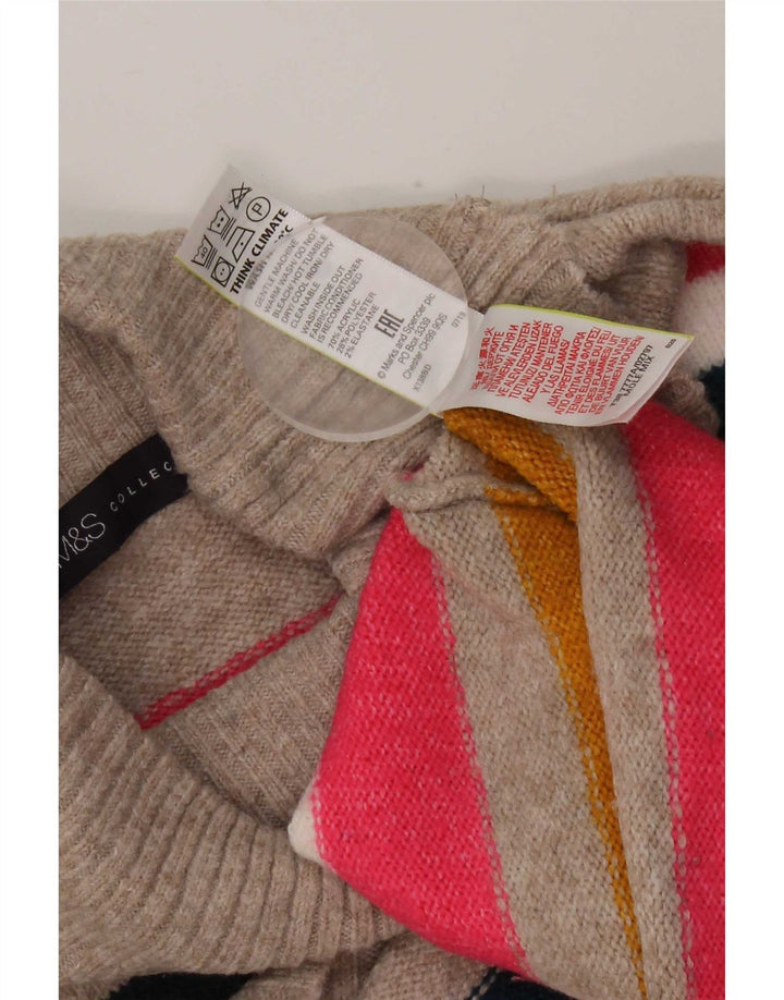 Marks & Spencer Damski sweter z golfem, UK 18 XL, wielokolorowy
