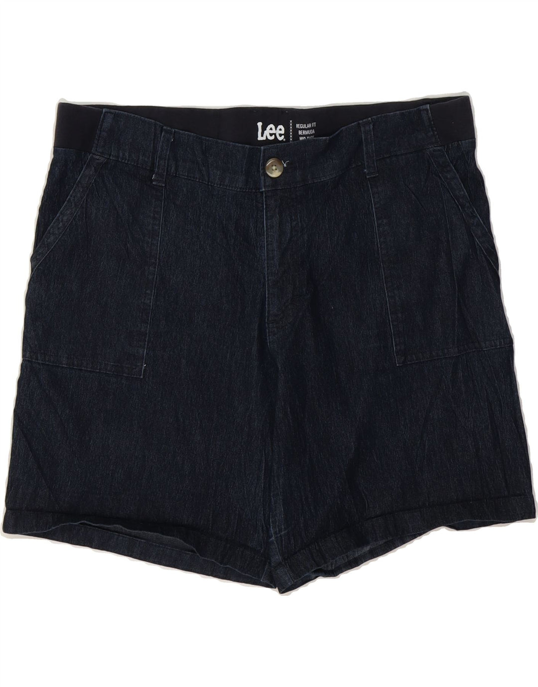 LEE Womens Mid Rise Regular Denim Bermuda Shorts US 14 XL W36  Black Vintage Lee and Second-Hand Lee from Messina Hembry 
