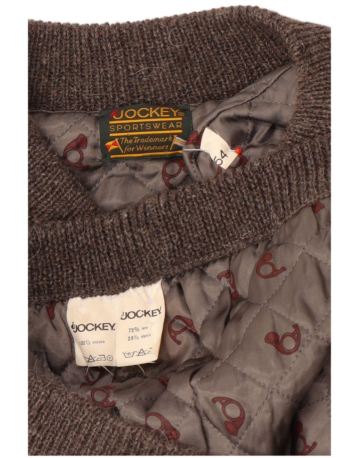 Męska dzianinowa kurtka bomber Jockey IT 54 2XL Szara wełna