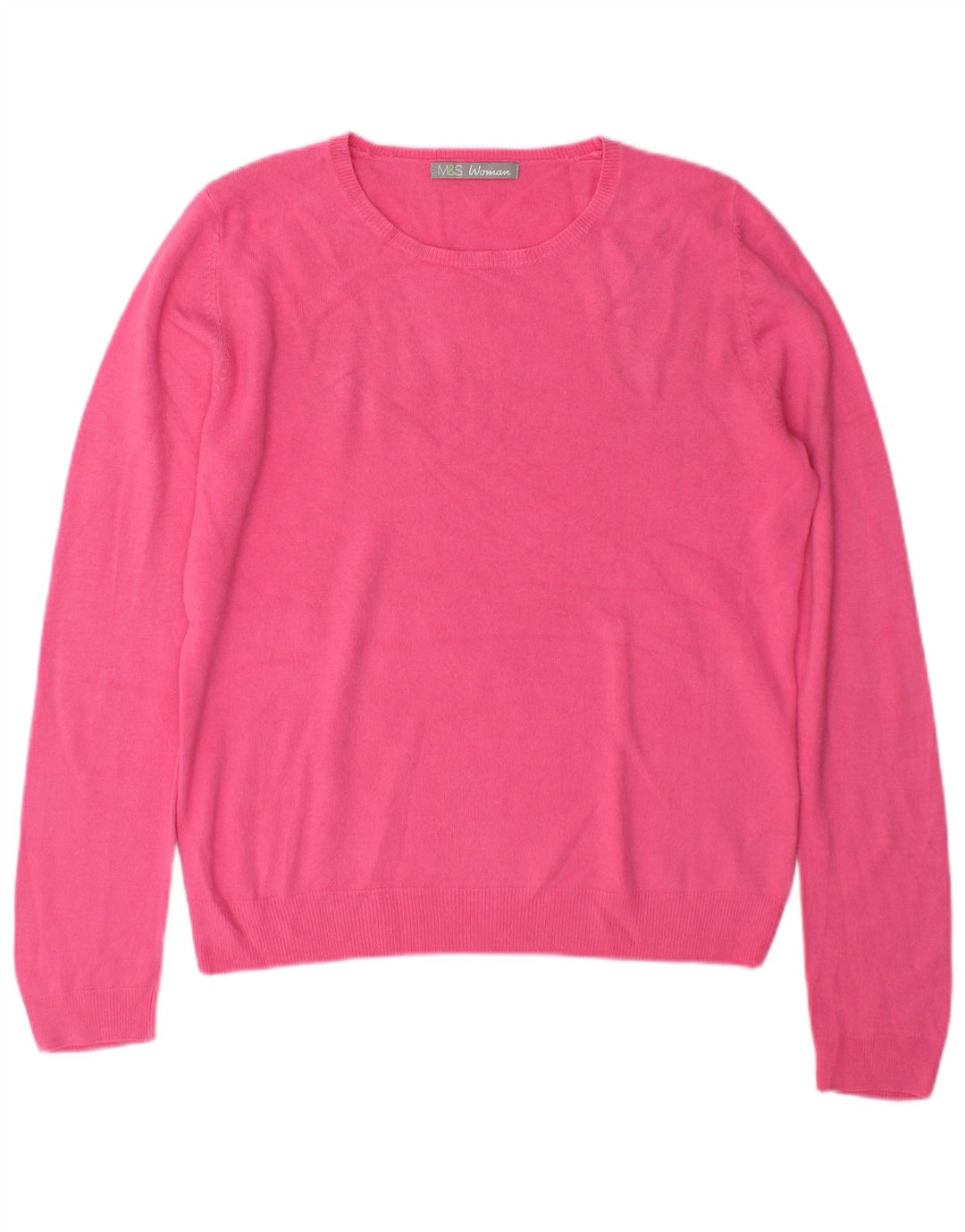 Sweter damski Marks & Spencer z okrągłym dekoltem, UK 12, średni róż