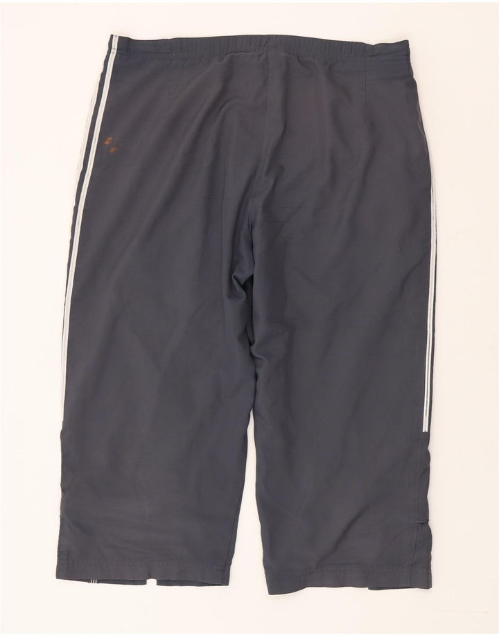 Damskie spodnie Adidas Straight Capri UK 16, duże granatowe, poliestrowe