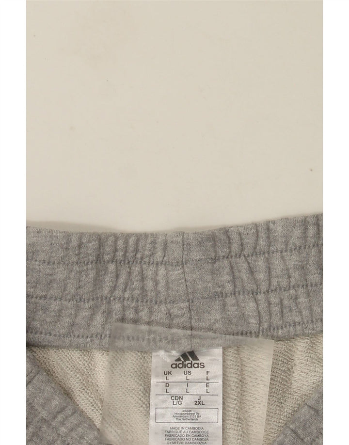 Męskie spodenki sportowe Adidas, duże, szare, z bawełny w plamki