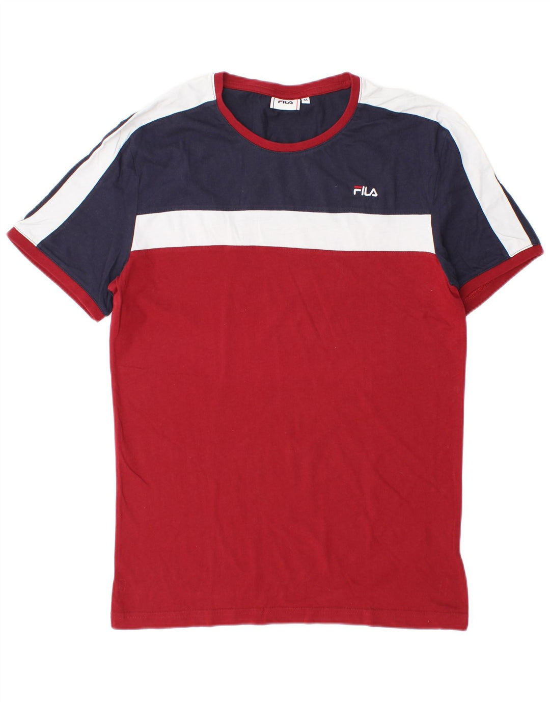 T-shirt męski Fila Top, bawełniany, w kolorze średniej czerwieni