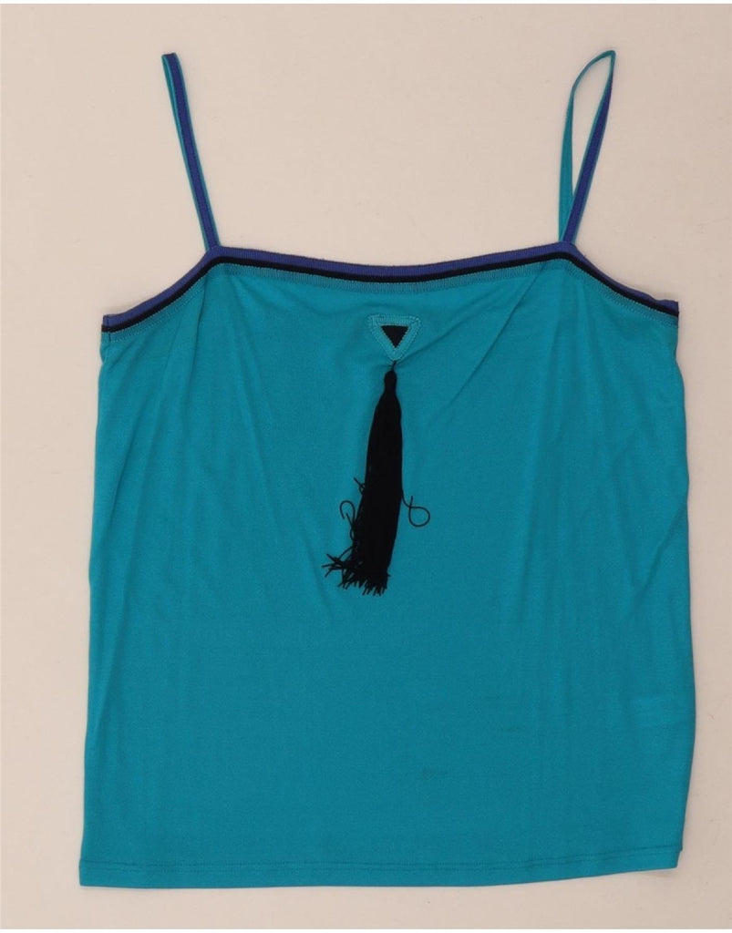 LOUIS FERAUD Womens Cami Top EU 38 Medium Blue Viscose Vintage Louis Feraud and Second-Hand Louis Feraud from Messina Hembry 