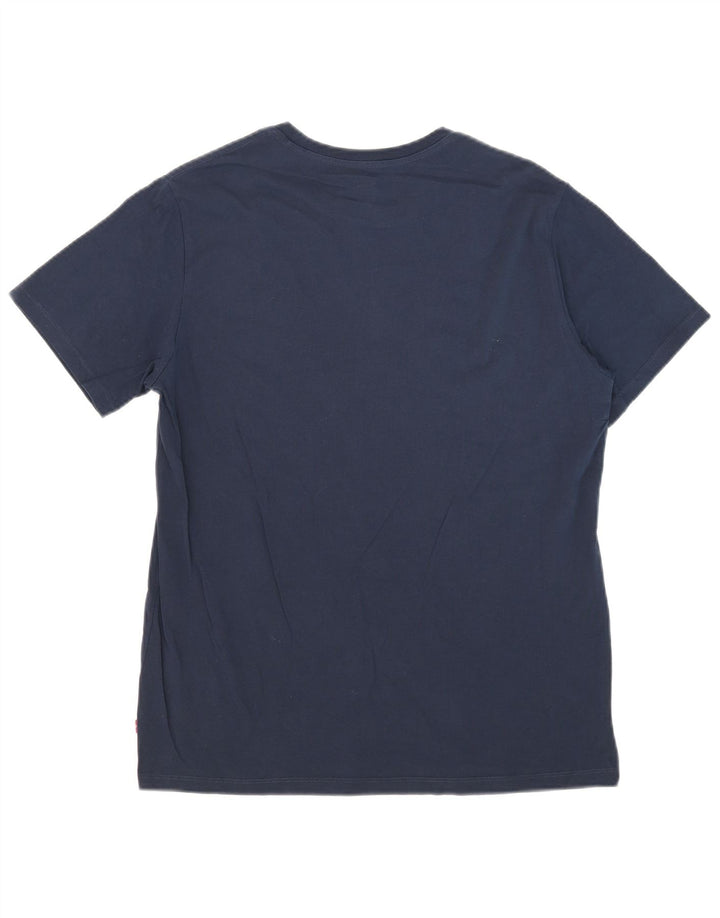Męski T-shirt z grafiką Levi's, duży, granatowy