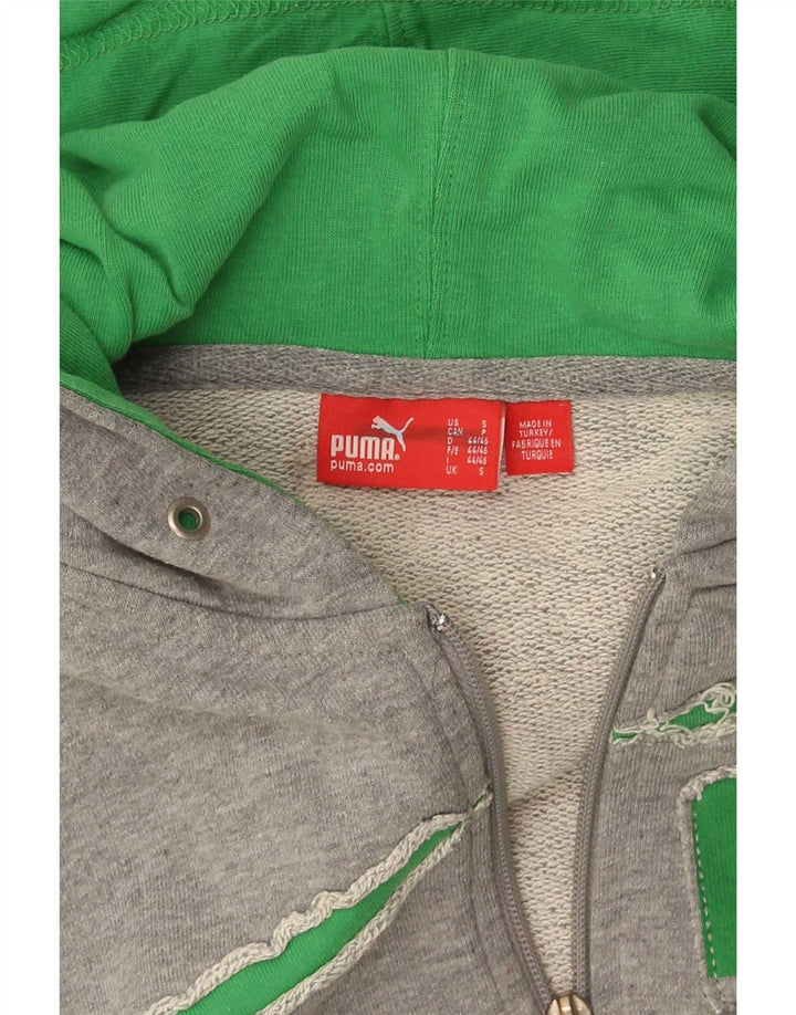 Męski sweter Puma z grafiką, bez rękawów i zamkiem błyskawicznym, mały, szary