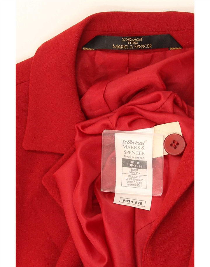 Marks & Spencer Damska marynarka St. Michael Longline UK 8 Small Red
