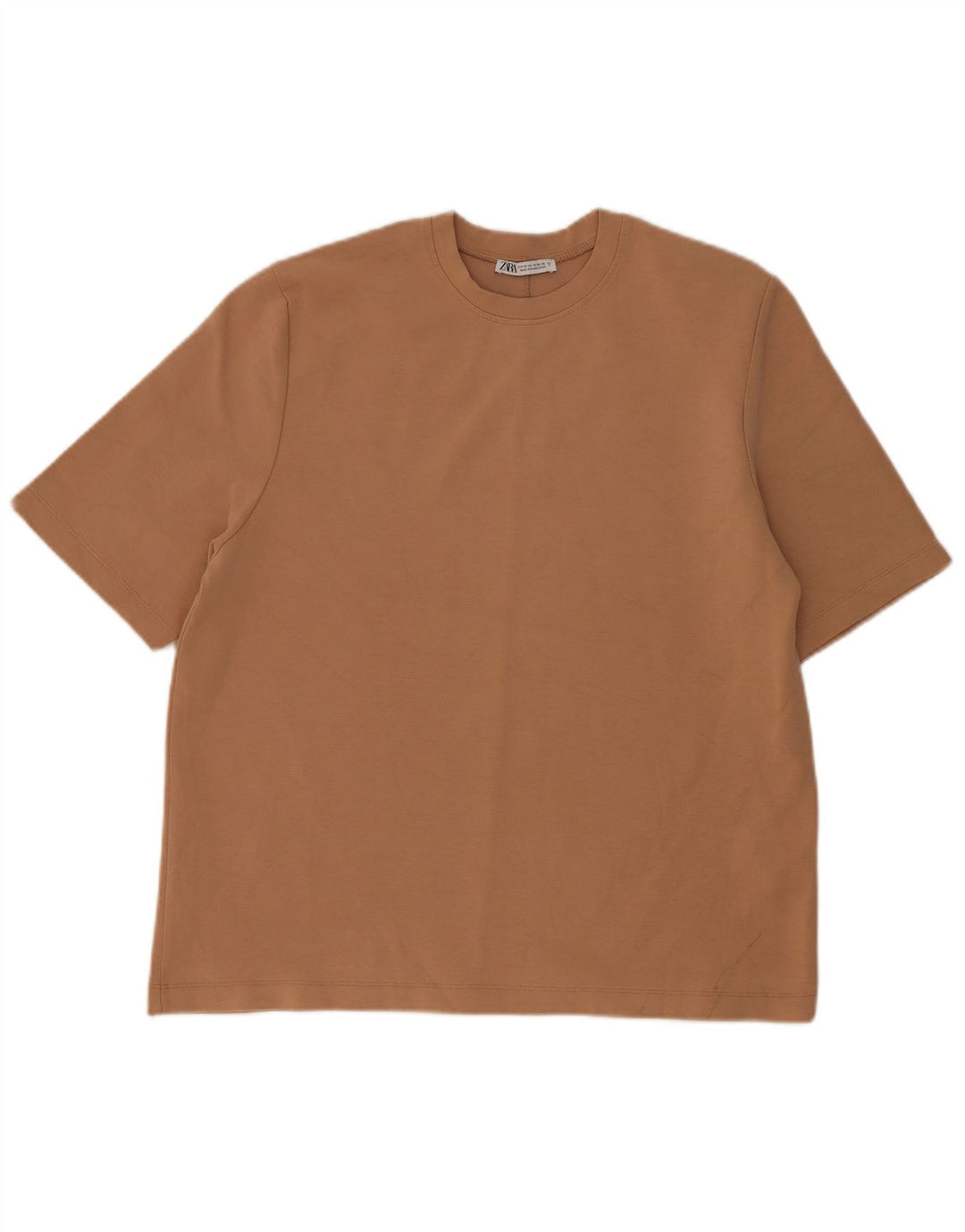 T-shirt damski Zara Top UK 14, średni beż, bawełna