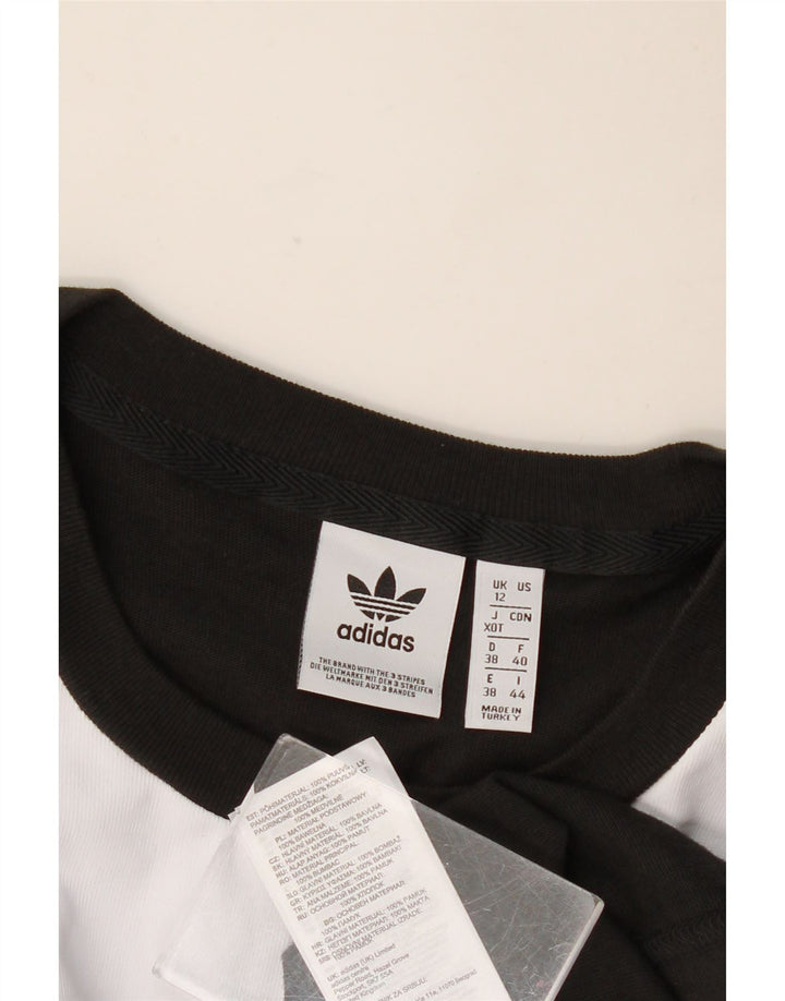 Damska koszulka oversize Adidas z grafiką Top UK 12, średnia czarna bawełna