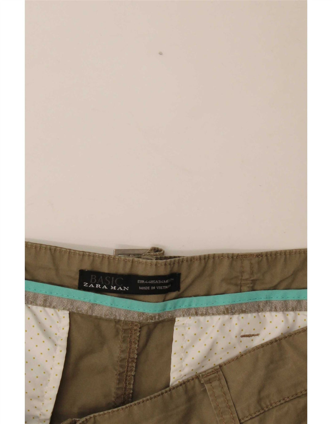 Męskie spodenki chino Zara EU 44 Large W34 Khaki
