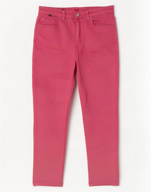 Crew Clothing Damskie krótkie jeansy UK 10 Small W27 L23 Różowa bawełna