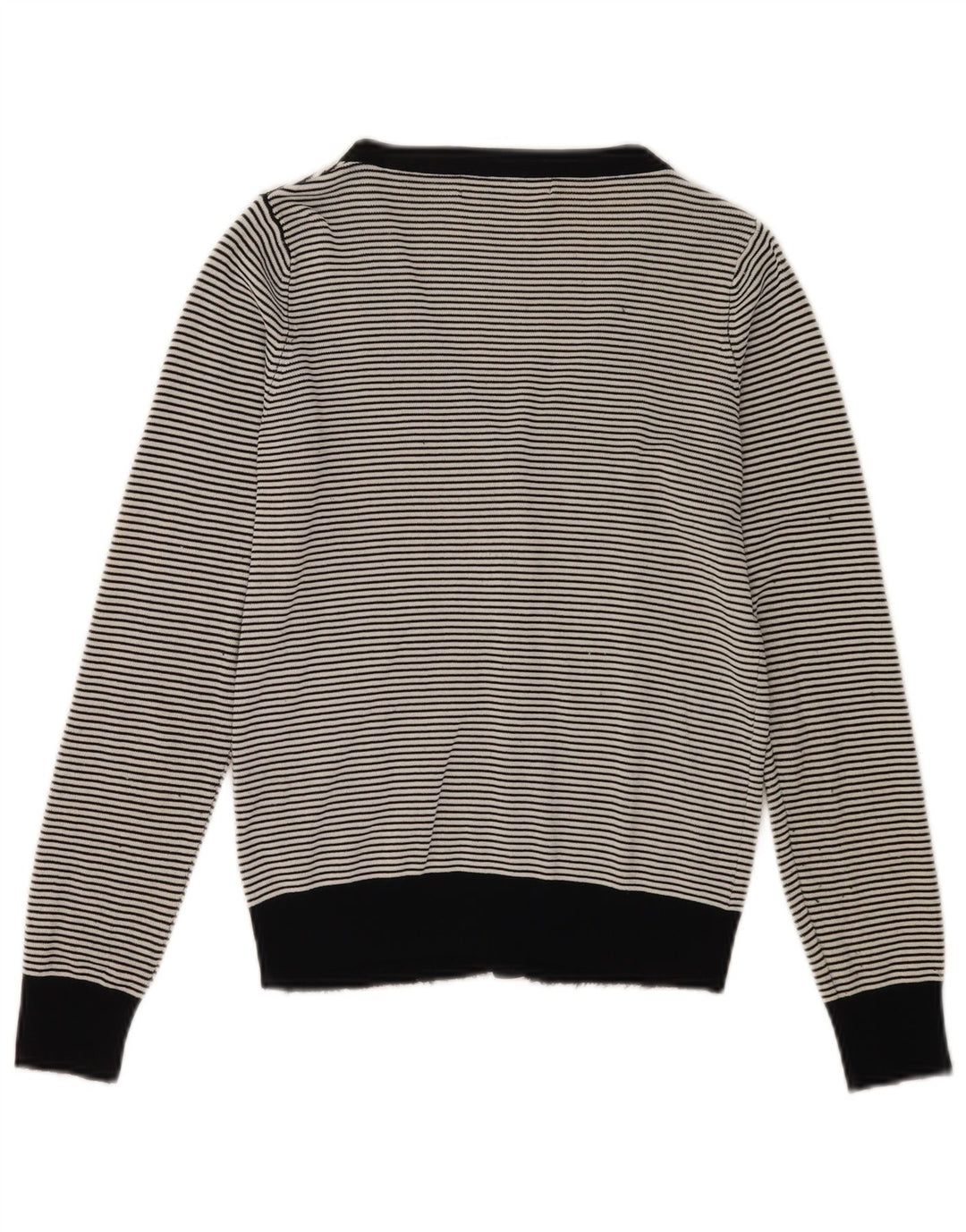 Sweter damski Zara UK 12, średni czarny w paski, sztuczny jedwab