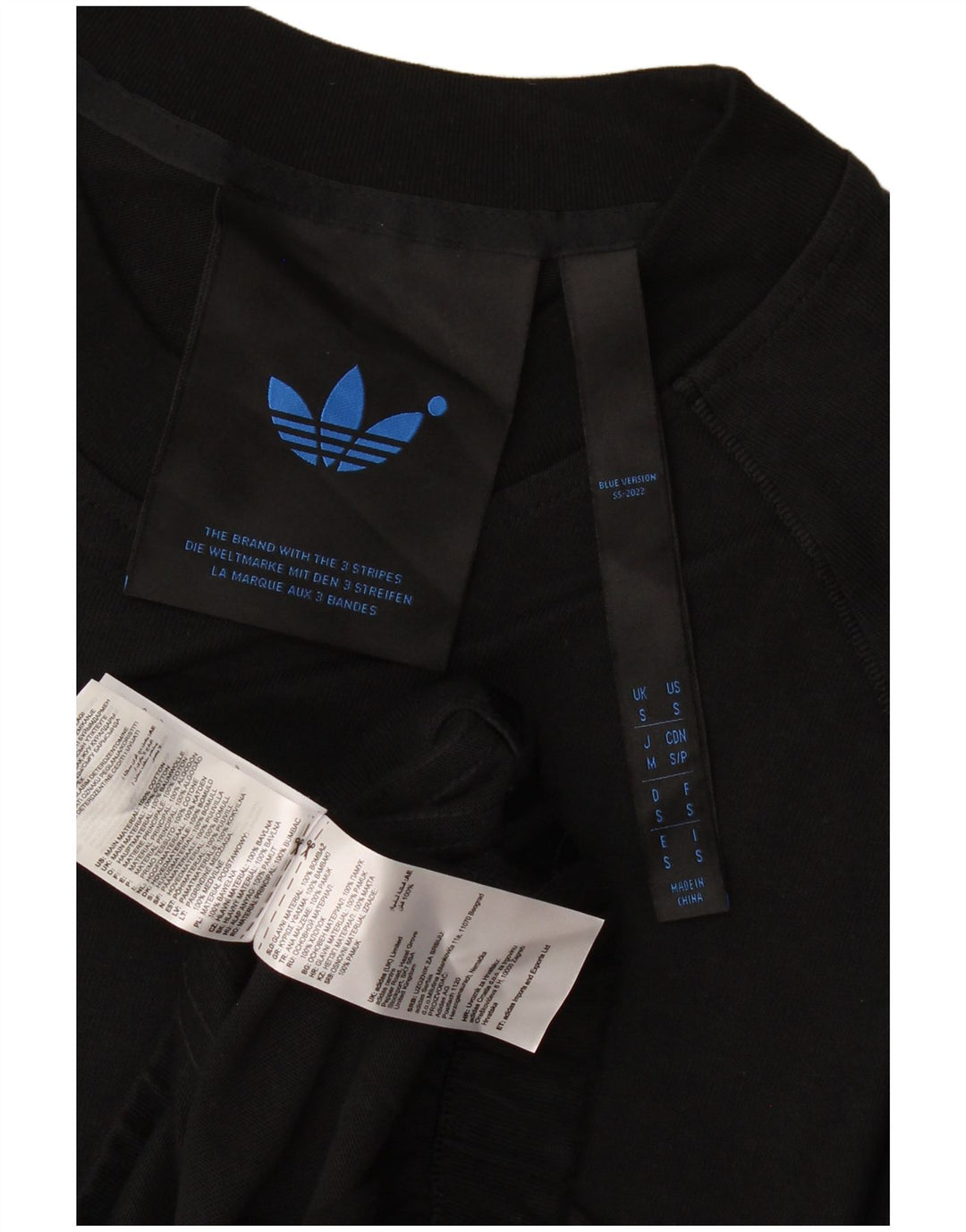 Adidas Męska bluza z krótkim rękawem, mała czarna bawełniana