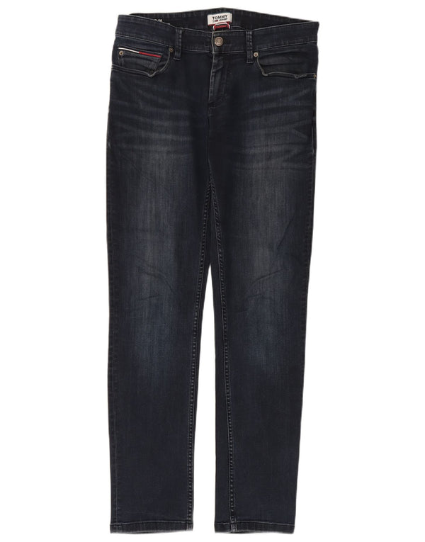 Męskie jeansy slim fit Tommy Hilfiger W30 L32 Granatowa bawełna