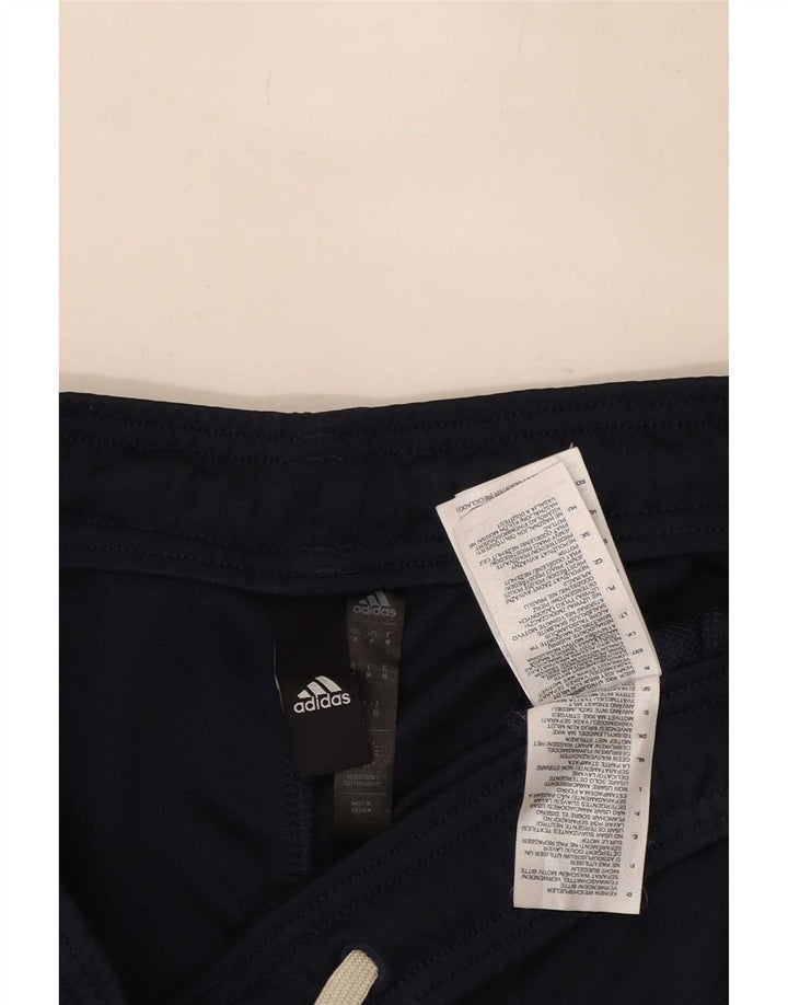 Męskie spodnie dresowe Adidas, średni granatowy, poliester z blokami kolorów