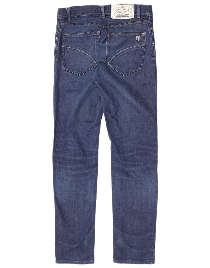 Harmont & Blaine Męskie jeansy slim W30 L32 Niebieskie bawełniane
