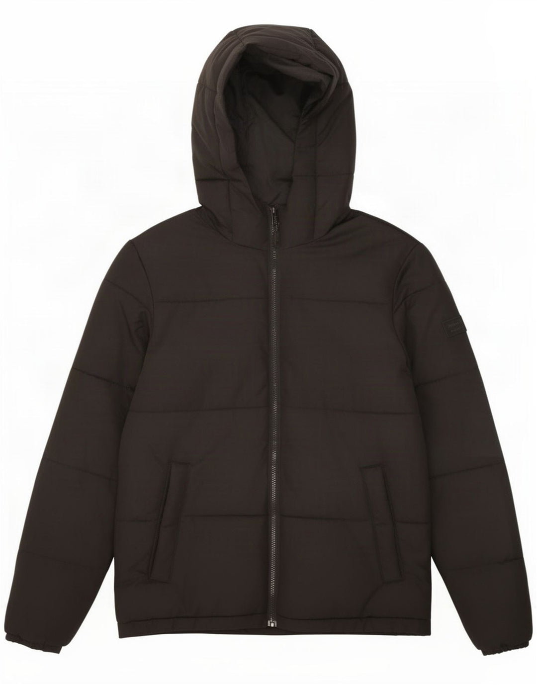 Męska ocieplana kurtka z kapturem Jack & Jones UK 36, mała czarna