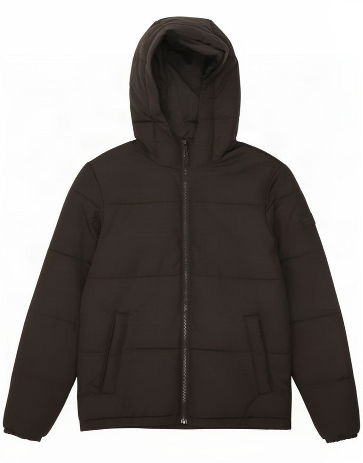 Męska ocieplana kurtka z kapturem Jack & Jones UK 36, mała czarna